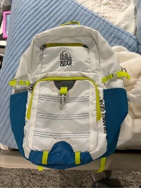 Granite Gear White & Blue Men’s Backpack with Neon Yellow Accents